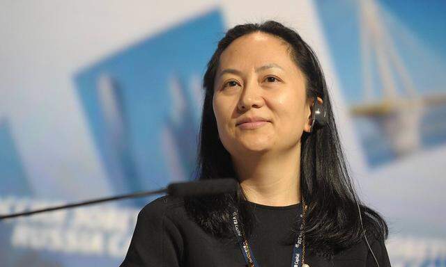 MOSCOW RUSSIA OCTOBER 2 2014 Huawei Technologies executive director Wanzhou Meng attends the 6t