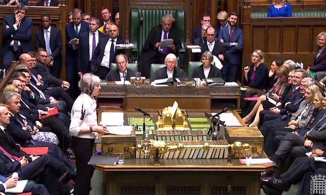 Theresa May informierte das britische Unterhaus über die Brexit-Verhandlungen.