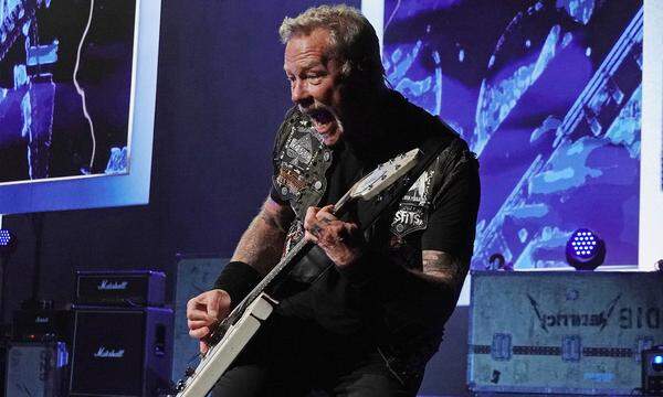 HOLLYWOOD FL - NOVEMBER 06: James Hetfield of Metallica performs during a special tribute concert to Jon and Marsha Zaz