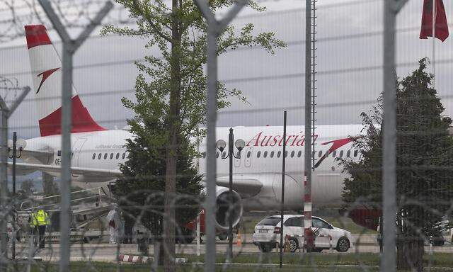 Die betroffene Maschine der Austrian Airlines hob nach dem Überfall Stunden verspätet aus Tirana ab.