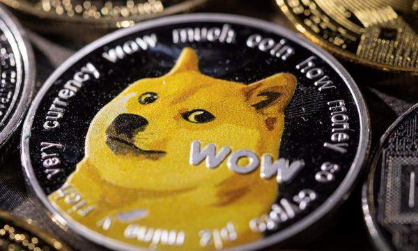 Das Dogecoin-Logo zeigt die japanische Hundeart Shiba Inu.