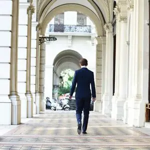 „Er will immer gewinnen“: Sebastian Kurz, hinter sich die ÖVP-Zentrale in der Lichtenfelsgasse. 