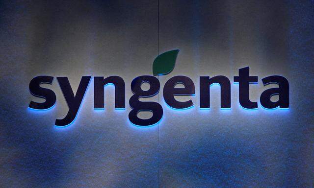 FILE PHOTO: Agrochemicals maker Syngenta's logo is pictured during the annual news conference in Zurich