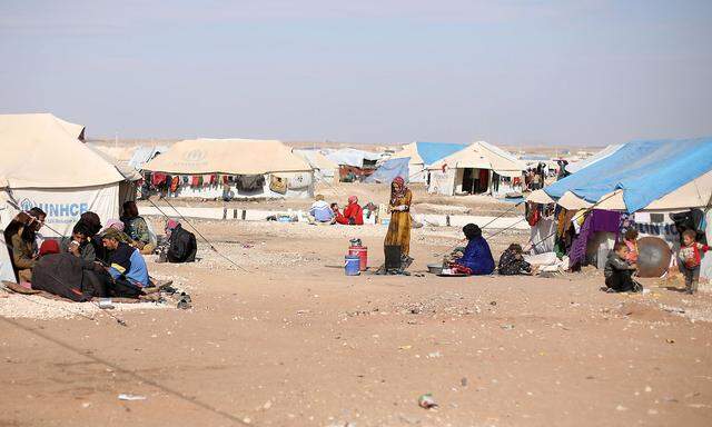 Ein Flüchtlingslager in Qana, in der Provinz Deir ez-Zor.