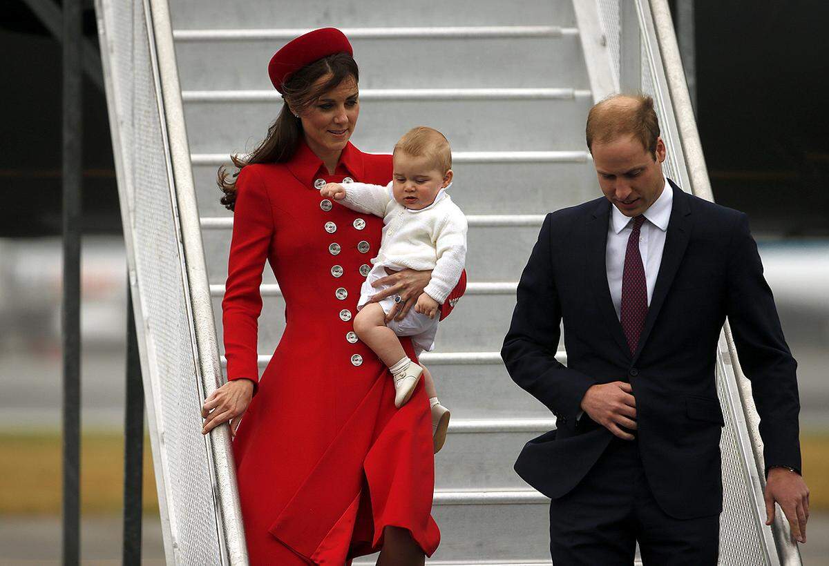 Prinz William und seine Frau Catherine sind von 7. bis 16. April zusammen mit ihrem acht Monate alten Sohn George in Neuseeland.