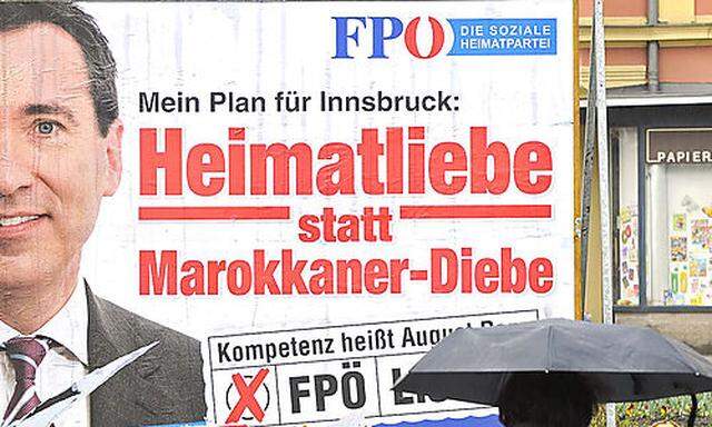 GEMEINDERATSWAHLEN TIROL: FP�-PLAKAT