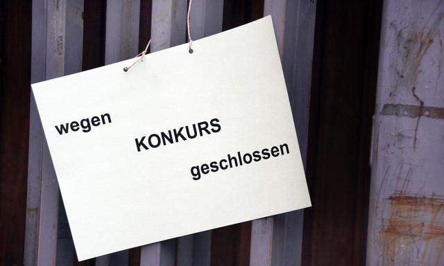 Wegen Konkurs geschlossen