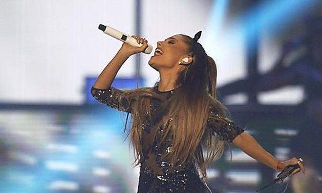 Singer Ariana Grande performs during the 2014 iHeartRadio Music Festival in Las Vegas, Nevada