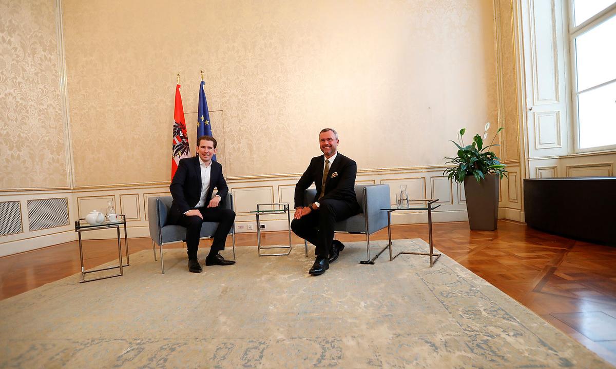 Head of OeVP Kurz meets head of FPOe Hofer in Vienna