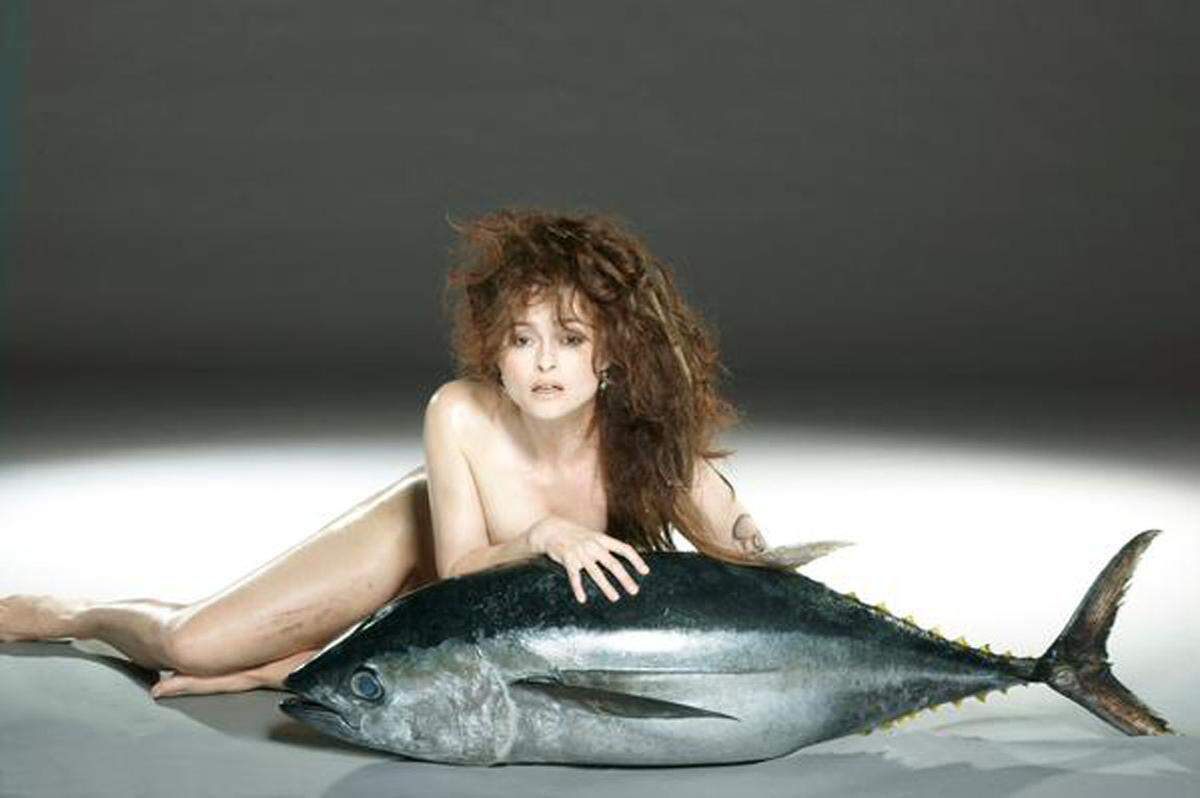 Auch Schauspielerin Helena Bonham Carter war mit einem Thunfisch mit von der Partie.