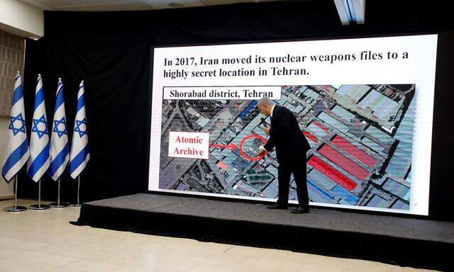 Benjamin Netanjahu präsentierte angebliche Beweise für ein iranisches Atomprogramm.