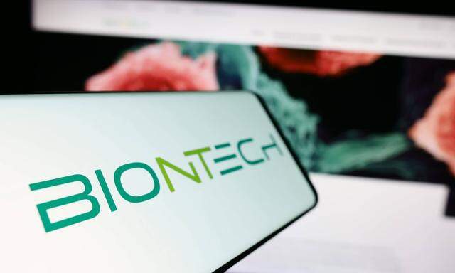 Das Logo des deutschen Biotech-Konzerns Biontech.