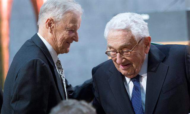 Zwei ehemalige Sicherheitsberater: Zbigniew Brzezinski (links) und Henry Kissinger (rechts).