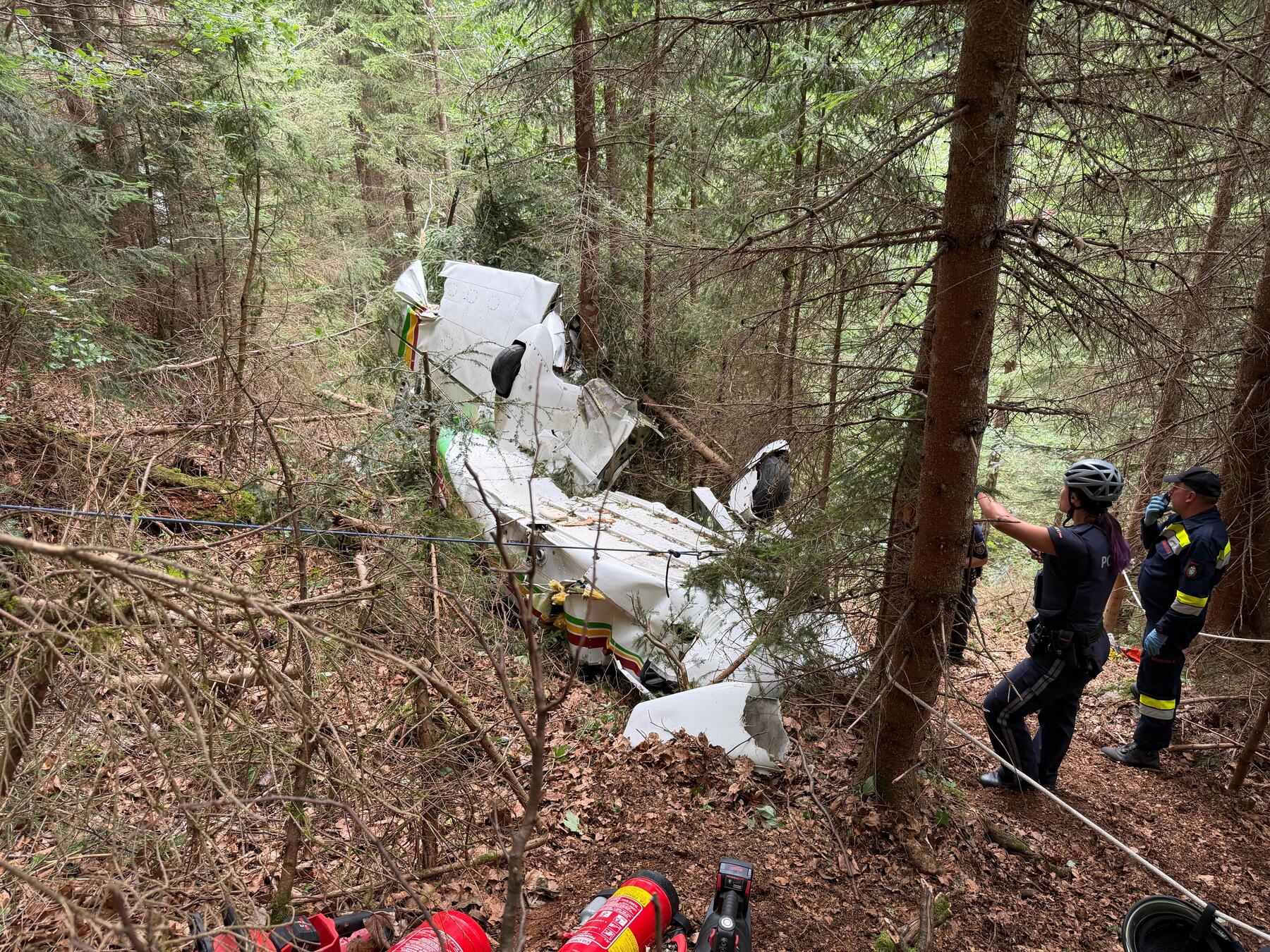 Fatal plane crash in Lower Austria: Aircraft wreckage secured