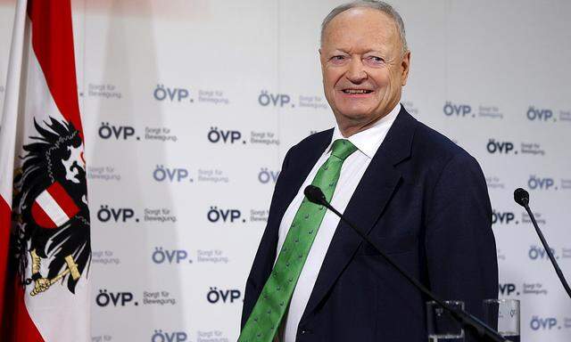 Former OeVP faction leader Khol arrives for a news conference of his party, presenting him as their candidate in the 2016 Austrian presidential election in Vienna