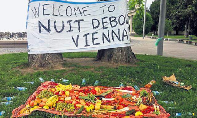 Die „Nuit Debout“-Bewegung mit dem erklärten Ziel, „jedem eine Stimme zu geben“, entstand in Frankreich. Die erste Veranstaltung in Wien lockte kaum Teilnehmer an.