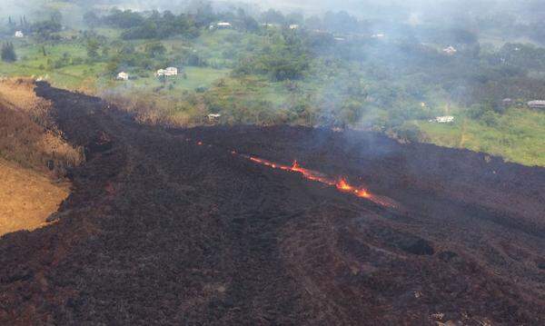 Auf der zu den USA gehörenden Inselgruppe Hawaii liegen mehrere Vulkane, der Kilauea ist einer der aktivsten der Welt.