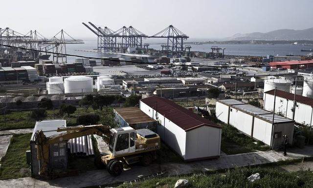 The commercial port of Piraeus Greece Piraeus February 5th 2015 The commercial port of Piraeus