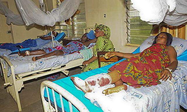 Verletzte in Jos.