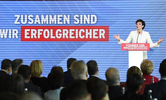 Pamela Rendi-Wagner bei der SPÖ-Klubklausur in Frauenkirchen.