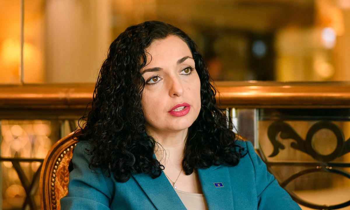 Die Präsidentin des Kosovo, Vjosa Osmani-Sadriu. 
