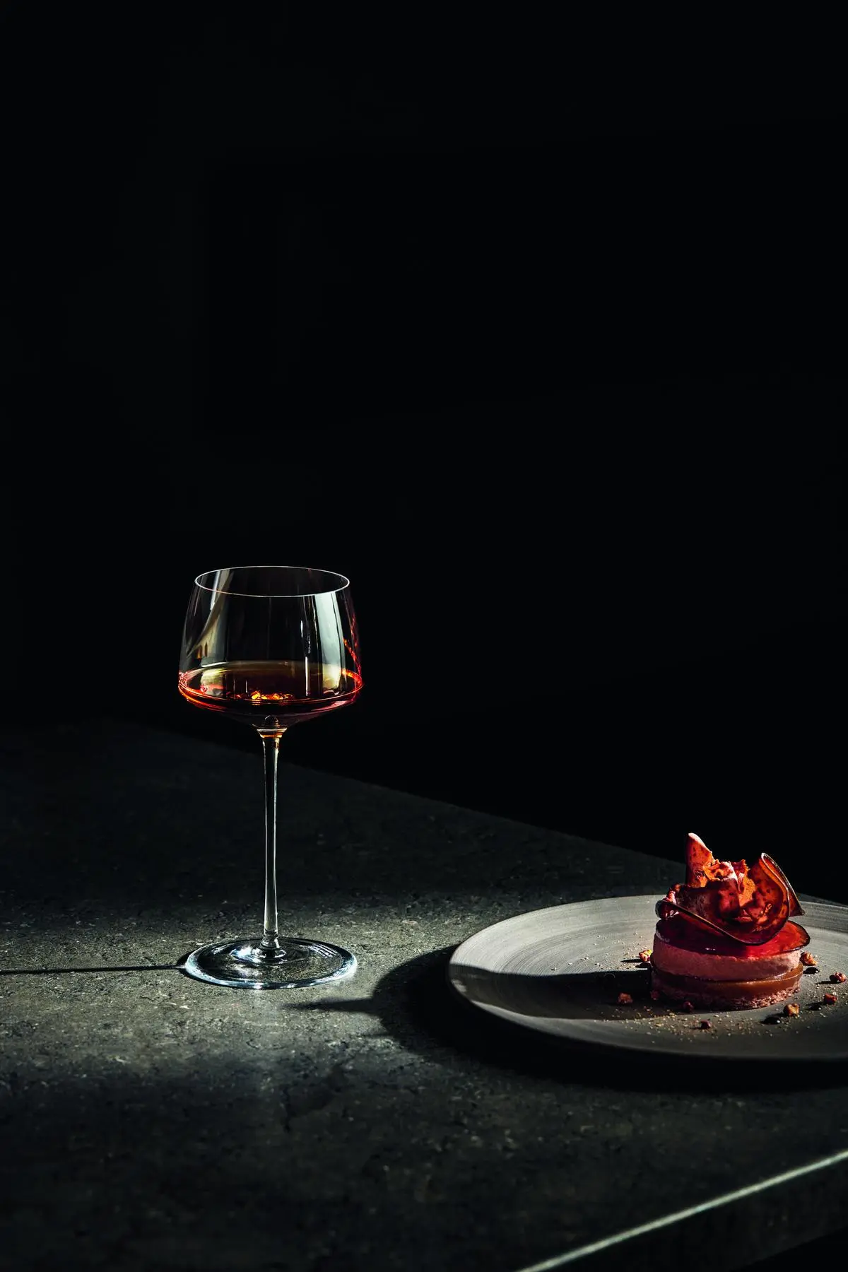 The drink pairing is part of the concept: a liquid sparring partner comes to every course.  