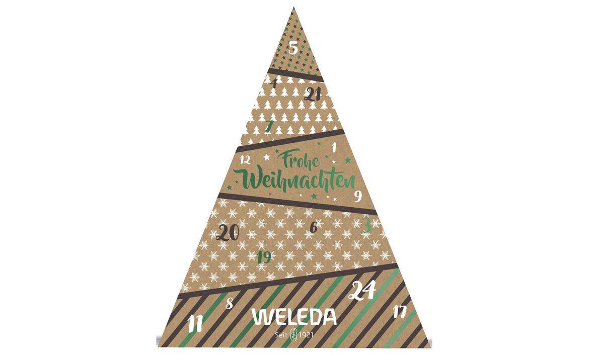 24 Naturprodukte für Gesicht, Haut, Körper und Hände stecken im Adventkalender von Weleda, 49,90 Euro.