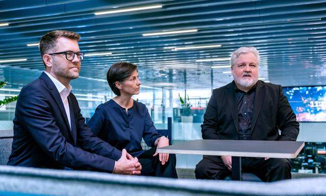 ORF-Chefredakteure: Sebastian Prokop, Gabriele Waldner und Johannes Bruckenberger (v. l.).