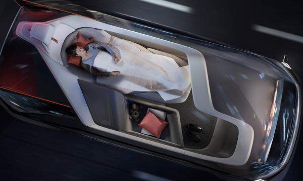 Schlafen, während das Auto uns sicher ans Ziel bringt? Noch ist es Zukunftsmusik, aber Volvo präsentiert uns schon einmal eine Konzeptstudie zum Pkw der Zukunft.  