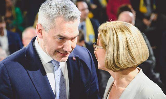 ÖVP-Chef Karl Nehammer und Landeshauptfrau Johanna Mikl-Leitner müssen mit Verlusten rechnen.  