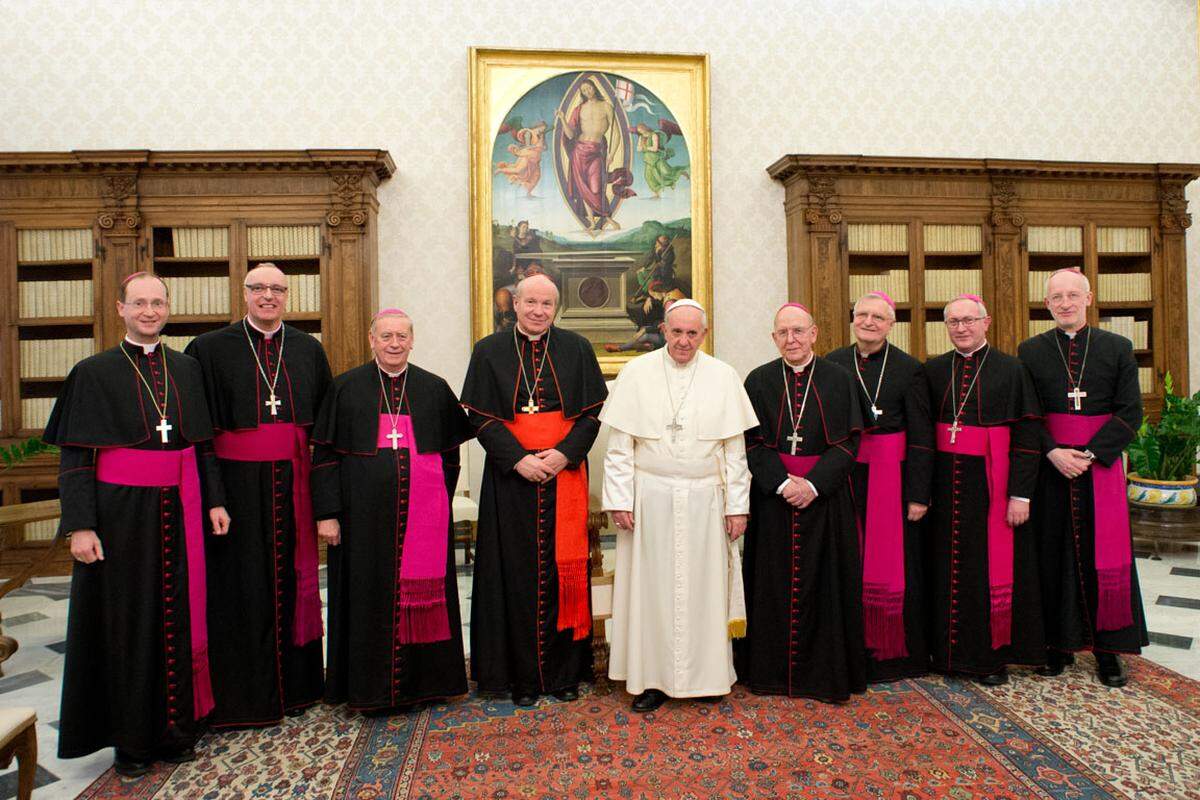 "Kirche sein heißt nicht verwalten, sondern hinausgehen, missionarisch sein." Franziskus am 23. Jänner 2014 in seiner Rede beim Besuch der österreichischen Bischöfe im Vatikan.