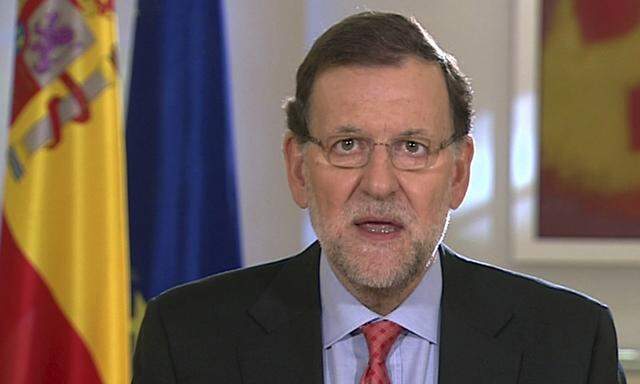Rajoy delivers remarks on Scottish referendum in a video message in Madrid