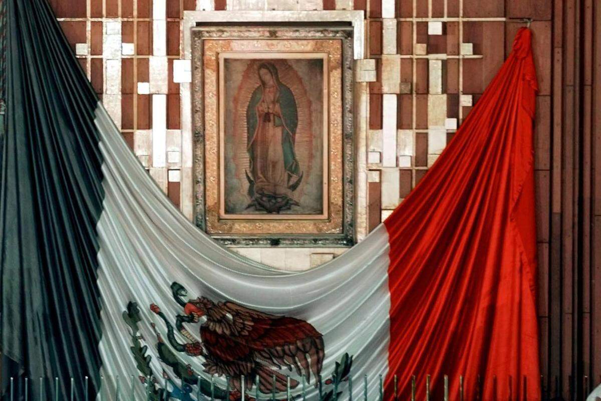 Die Form des Abbilds im Ginkgo-Baum soll dem des Marienbildes "Unsere Liebe Frau von Guadalupe" gleichen, einem Bild der Gottesmutter, das in Mexico City hoch verehrt wird.