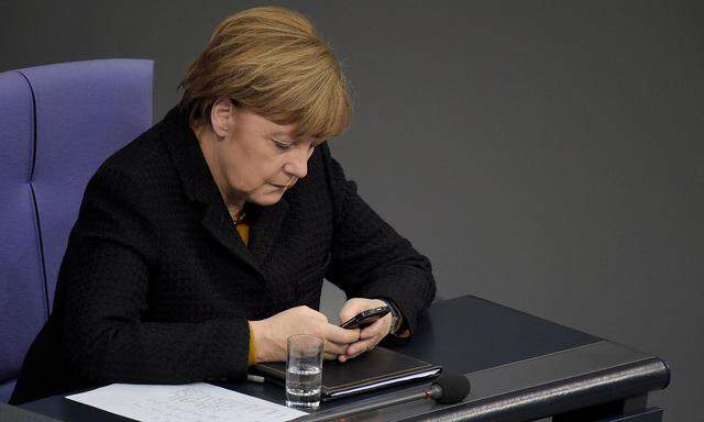 Archivbild der deutschen Kanzlerin Angela Merkel - die von den USA offenbar in der Vergangenheit abgehört wurde.