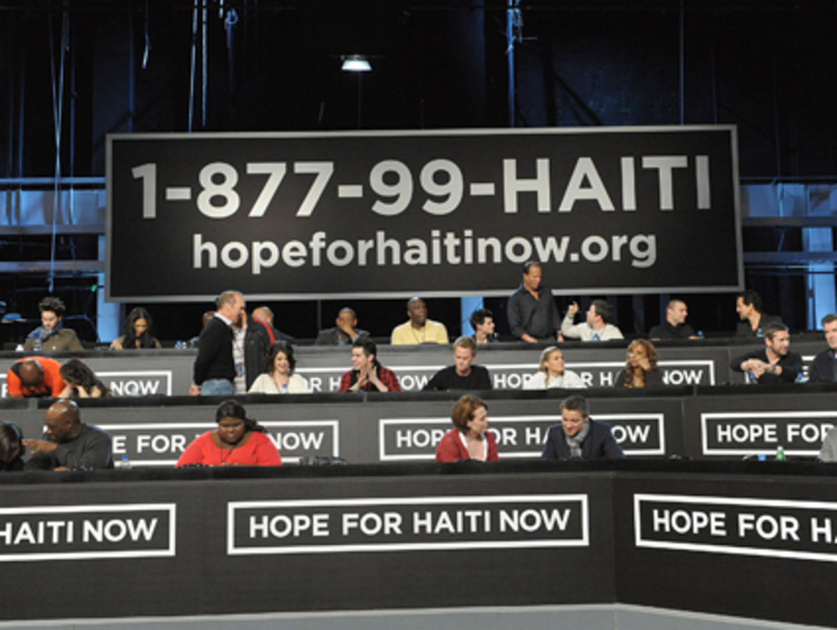Zahlreiche internationale Topstars haben bei einer riesigen, weltweit übertragenen TV-Benefizgala Spenden für die Opfer der Erdbebenkatastrophe in Haiti gesammelt.