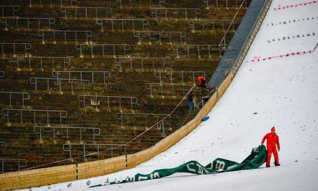 Im deutschen Skisprungort Willingen musst der zweite Durchgang wegen "Sabine" abgesagt werden