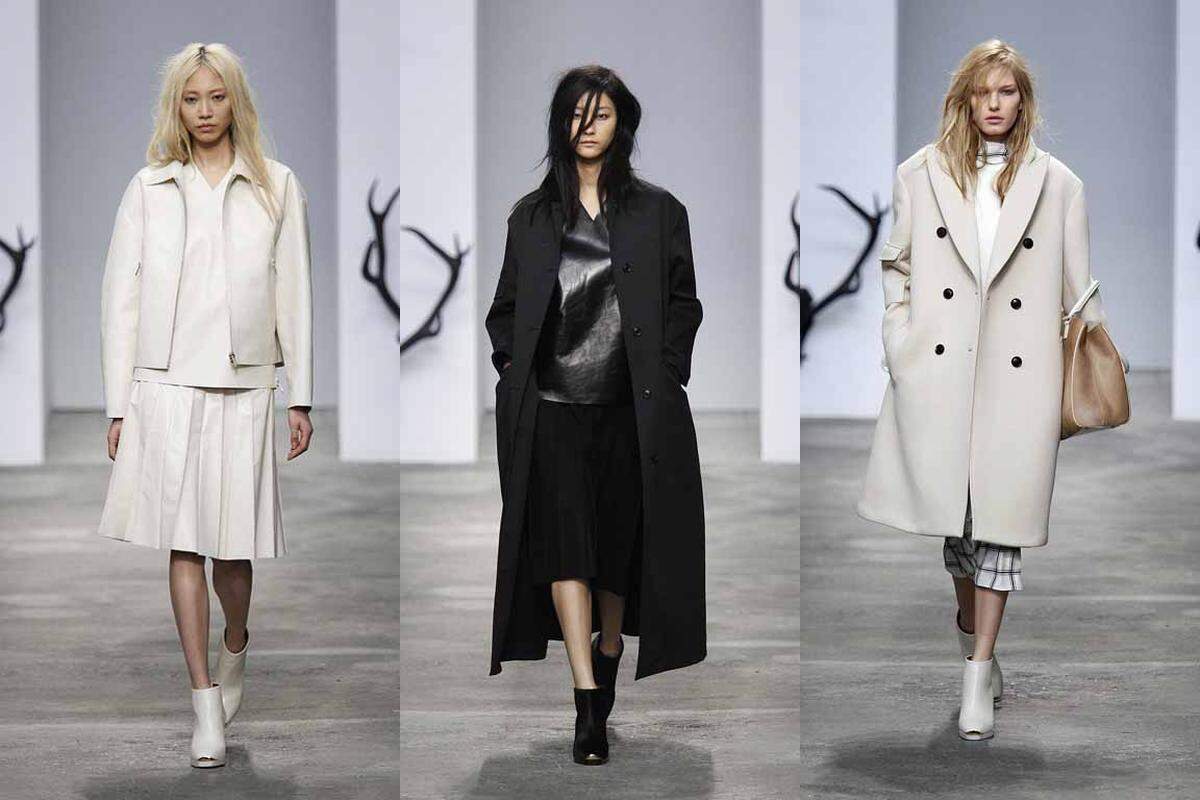 Farbloser Oversize Look der Marke Trussardi.