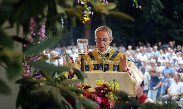Erzbischof Georg Gänswein bei einer Messe im August 2023 im Wallfahrtsort Maria Vesperbild.
