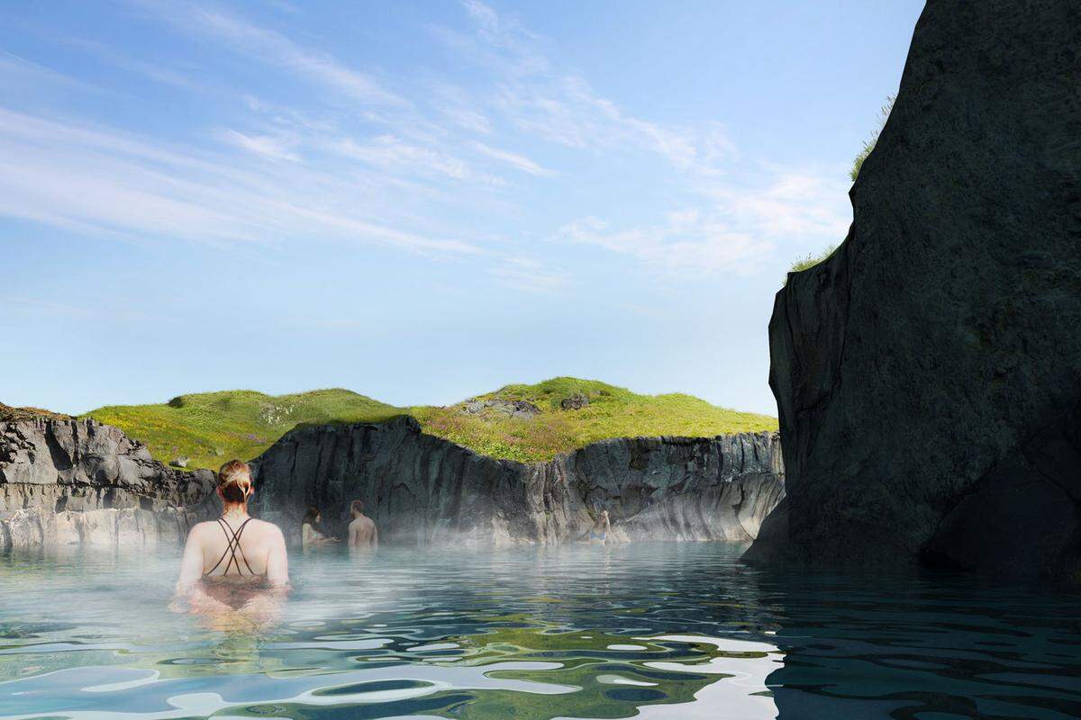 Das Baden in Thermalwasser und das Schwitzen in der Sauna gehört zum isländischen Kulturgut.