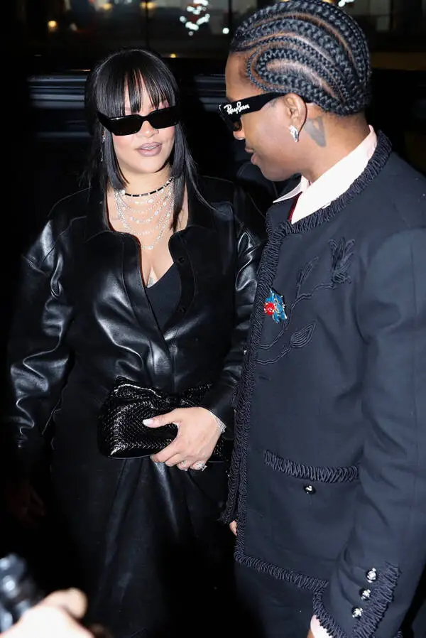 Hier ist Popstar Rihanna mit ihrem Partner Rapper Asap Rocky zu sehen, im Jänner 2026. 
