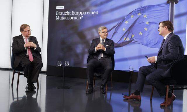 Willi Cernko, CEO der Erste Group, und Finanzminister Magnus Brunner unterhielten sich über die Zukunft Europas.