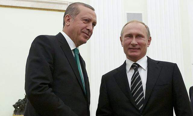 Erdogan und Putin bei einem Treffen in Moskau.