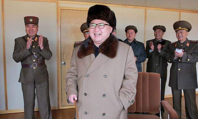 Nordkoreas Machthaber Kim Jong-un ist erfreut.