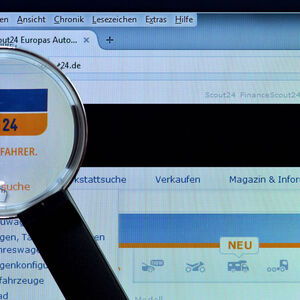 AutoScout24 homepage Bildschirm Lupe AutoScout24 homepage Bildschirm Lupe