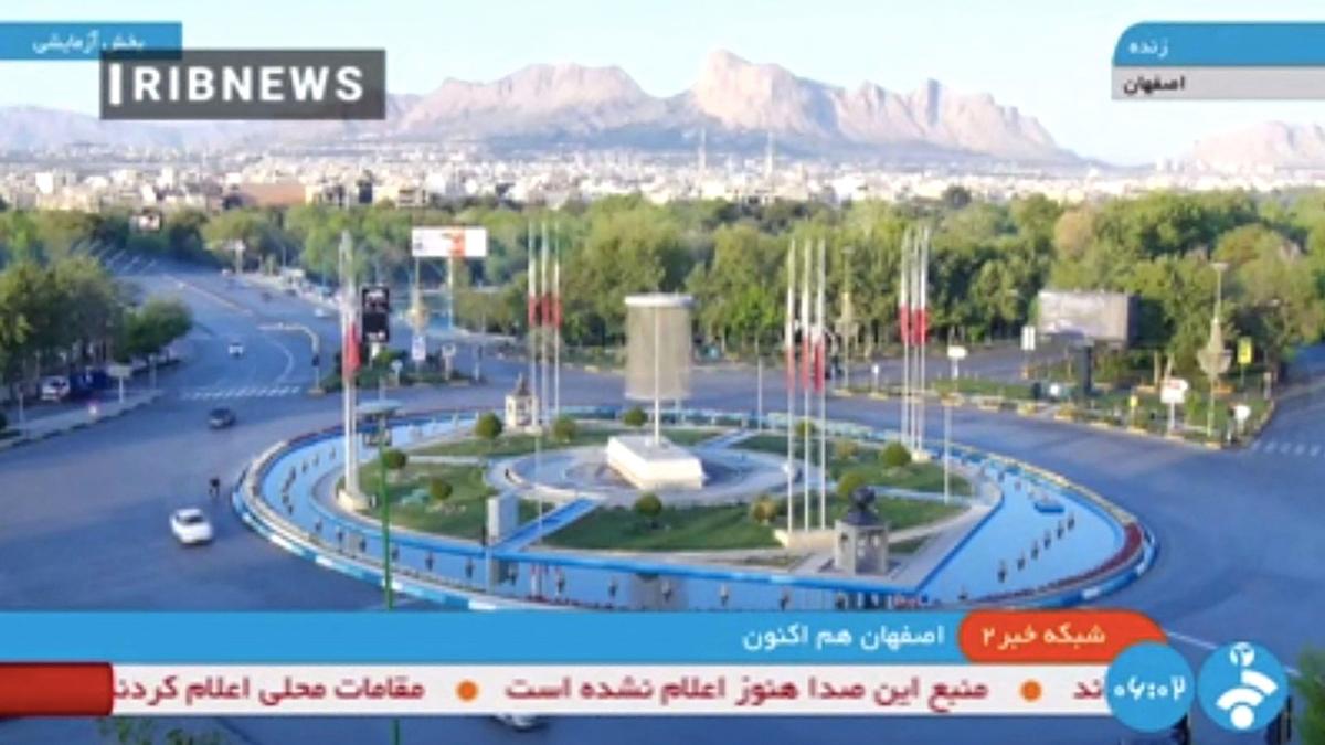 Dieses Bild stellte das iranische Staatsfernsehen zur Verfügung. Es soll zeigen, dass die Lage in Isfahan ruhig ist.