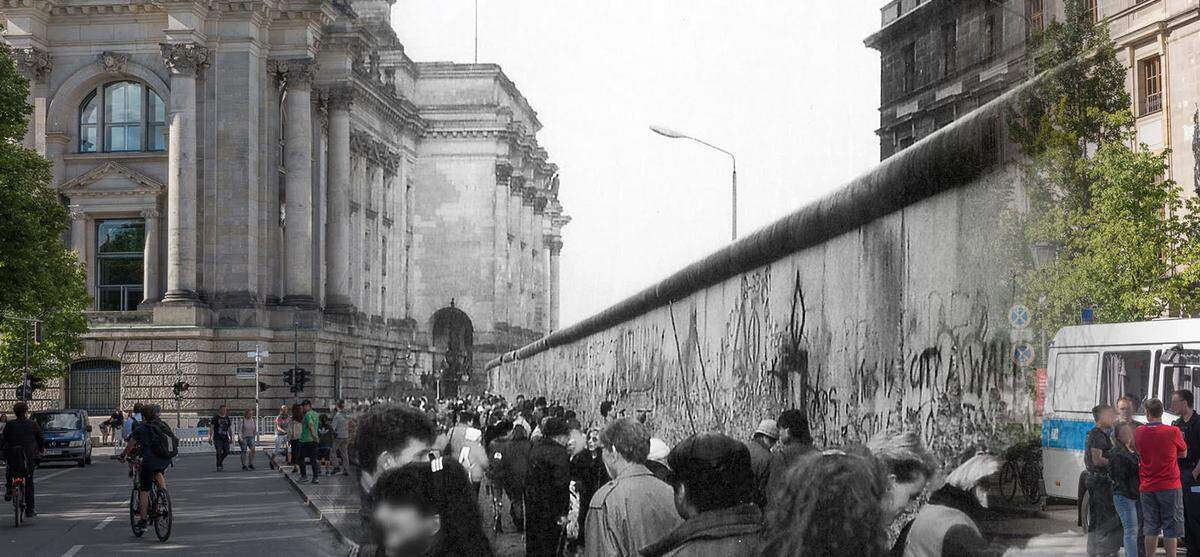 Die Berliner Mauer 1989.