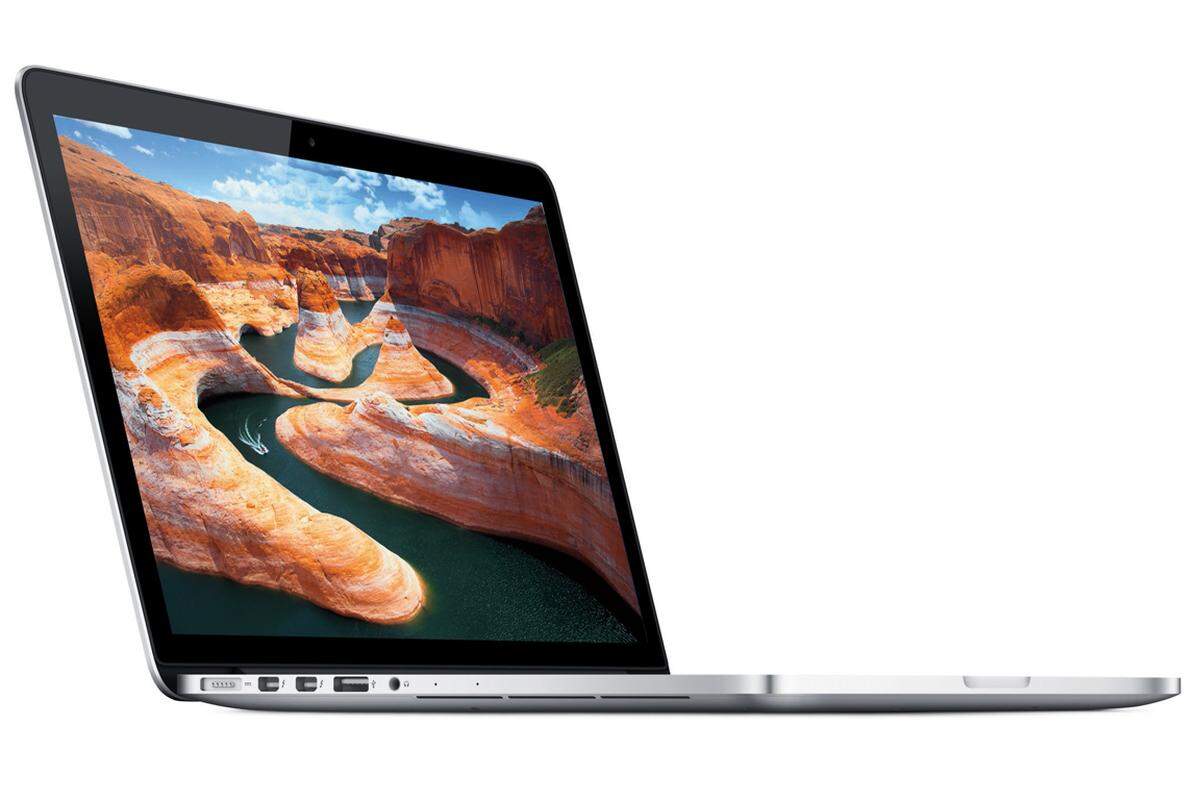 Aktualisiert wurde auch das Macbook pro mit 13-Zoll-Display. Dieses besitzt nun eine Auflösung von 2560 x 1600 Pixel (Apple nennt das Retina-Display, ist unter zwei Zentimeter dünn und wiegt knapp 1,7 Kilogramm. Intel-Prozessoren vom Typ Core i5 und i7 kommen zum Einsatz. Preise beginnen bei 1749 Euro.