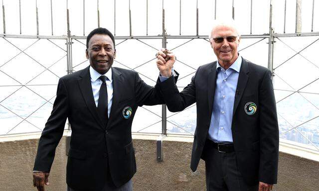 New York, zwei Legenden: Pelé und Franz Beckenbauer