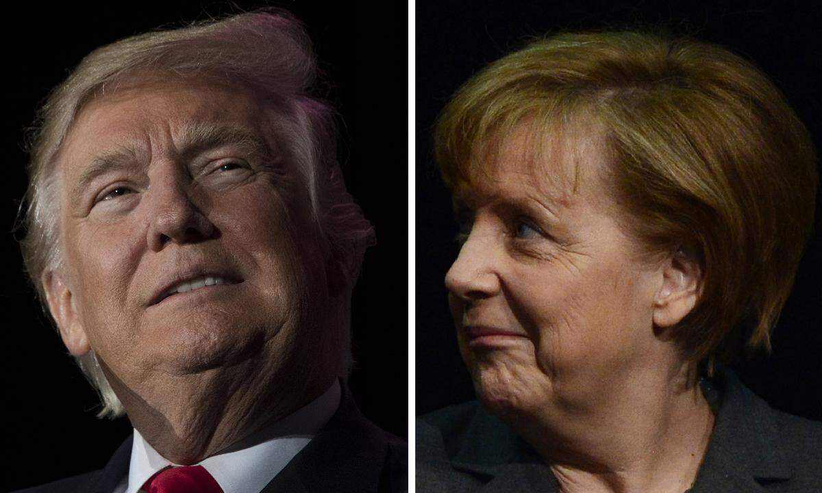Und nun also Trump, der von vornherein klargemacht hat, kein großer Fan von Merkel zu sein. Als die Kanzlerin im Dezember 2015 vom Magazin "Time" zur "Person des Jahres" gekürt wurde, twitterte er: "Sie haben die Person gewählt, die Deutschland ruiniert." Nach seinem Wahlsieg sagte Trump, sie habe einen "äußerst katastrophalen Fehler" gemacht und "all diese Illegalen ins Land gelassen". Ganz Merkel-like die Reaktion: Auf der Basis von "Demokratie, Freiheit, Respekt vor dem Recht und der Würde des Menschen, unabhängig von Herkunft, Hautfarbe, Religion, Geschlecht, sexueller Orientierung oder politischer Einstellung" biete sie ihm eine enge Zusammenarbeit an. Das darf er als Bedingung verstehen.