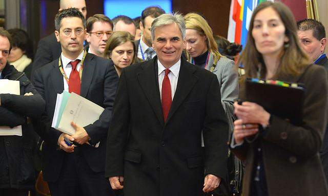 Werner Faymann am Gipfel der Staats- und Regierungschefs.